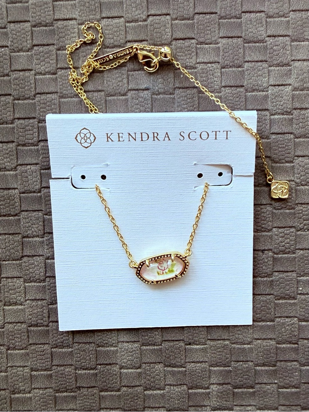 Kendra Scott Elisa‎ Love Shack Fancy Gold Pink Elisa Pendant Necklace